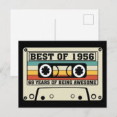 Het beste van 1956 69 jaar geweldige feestdagenkaart (Voorkant / Achterkant)