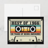 Het beste van 1966 59 jaar geweldige zijn feestdagenkaart (Voorkant / Achterkant)