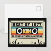 Het beste van 1977 48 jaar geweldige feestdagenkaart (Voorkant / Achterkant)