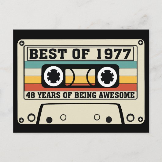 Het beste van 1977 48 jaar geweldige feestdagenkaart (Voorkant)