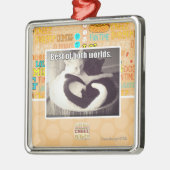 Het beste van beide werelden. metalen ornament (Links)