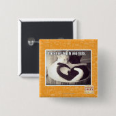 Het beste van beide werelden. vierkante button 5,1 cm (Voorkant /achterkant)