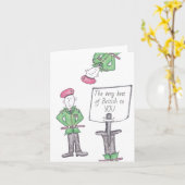 Het beste van British Luck to YOU Wenskaart Kaart (Gele Bloem)