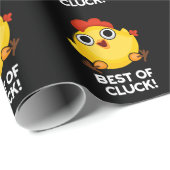 Het beste van Cluck Funny Chicken Pun Dark BG Cadeaupapier (Rol Hoek)