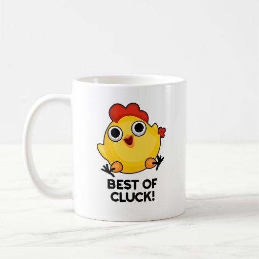 Het beste van Cluck Funny Chicken Pun Koffiemok (Links)