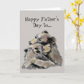 Het Beste van de gelukkige Wereld van Vaderdag Kaart (Gele Bloem)