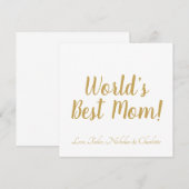 Het beste van de Mam gouden douanemanuscript van d Kaart (Voorkant / Achterkant)