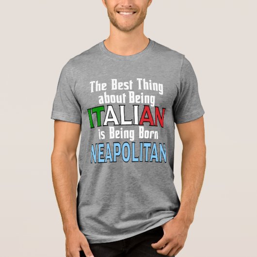 Het beste van Italiaans zijn Tri-Blend Shirt (Voorkant)