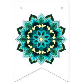 Het beste van Luck. Mandala in aqua Vlaggetjes (Tweede vlag)
