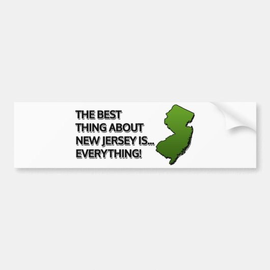 Het beste van New Jersey is… Alles! Bumpersticker (Voorkant)
