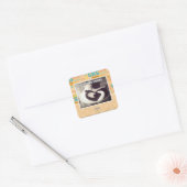 Het beste van twee werelden. vierkante sticker (Envelop)