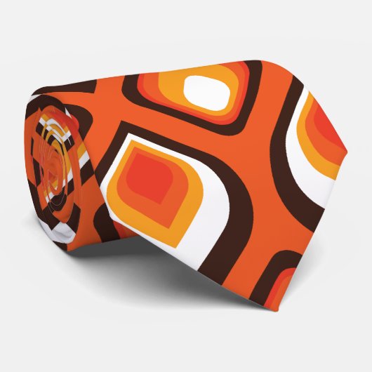 Het beste van vandaag! Psychedelic Oranje Stropdas (Opgerold)