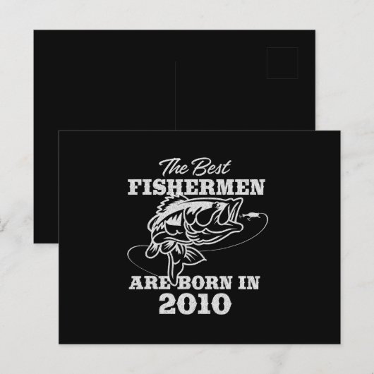 Het beste verjaardagscadeau voor 2010s Visser Viss Briefkaart (Voorkant / Achterkant)