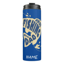 Het beste Vist vader met editable naam Thermosbeker