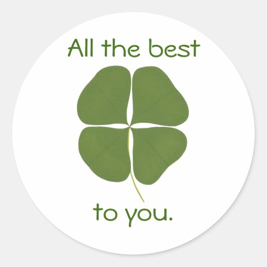 Het beste voor je, Shamrock-stickers Ronde Sticker (Voorkant)