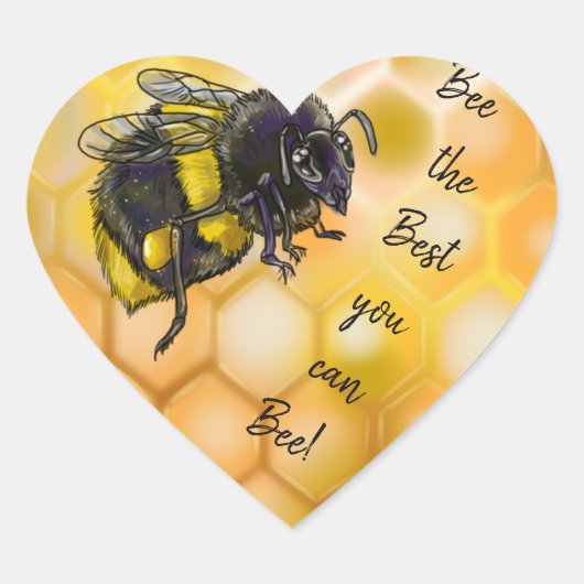 Het beste wat je kunt zijn Bumblebee Hart Sticker (Voorkant)