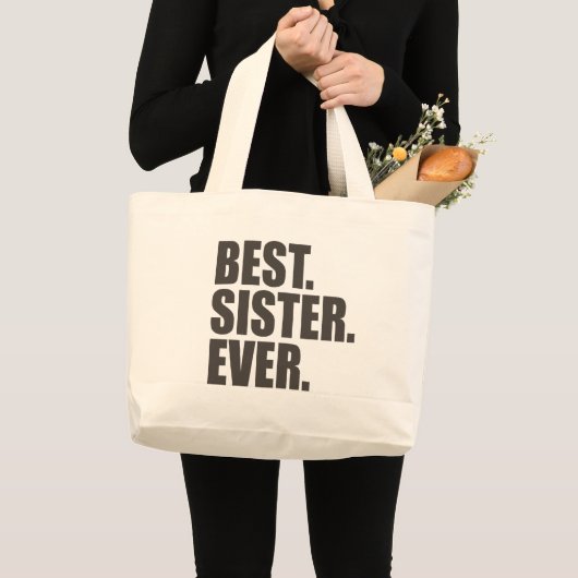 Het beste. Zuster. Ooit. Grote Tote Bag (Voorkant (product))