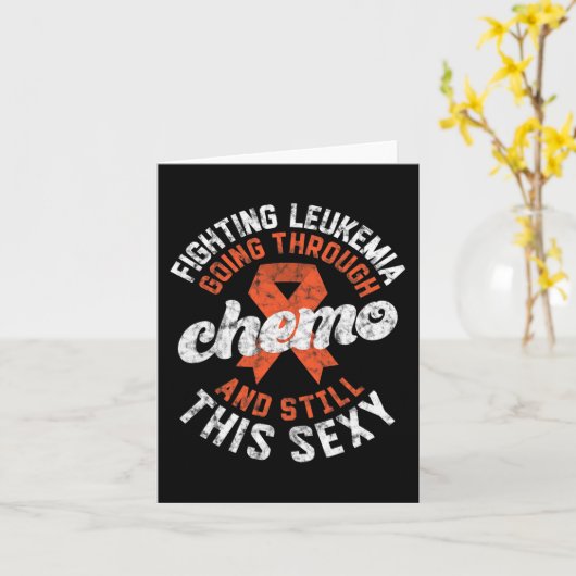 Het bestrijden van leukemie door chemo blijft dit kaart (Gele Bloem)