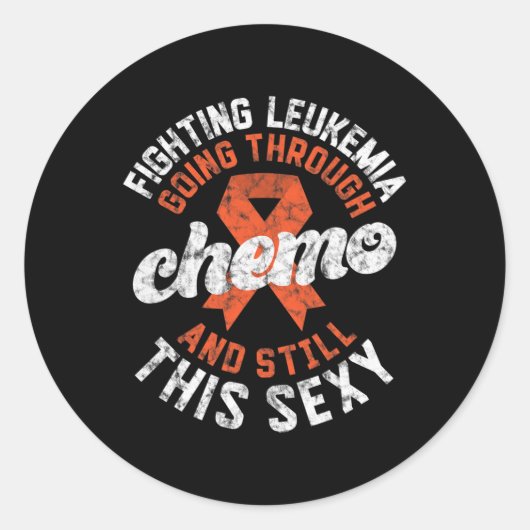 Het bestrijden van leukemie door chemo blijft dit ronde sticker (Voorkant)