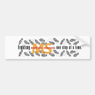 Het bestrijden van MS één stap voor één Bumper Bumpersticker