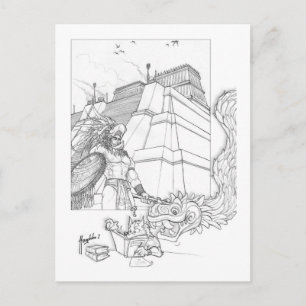 Het bestuderen van de Aztecs Briefkaart