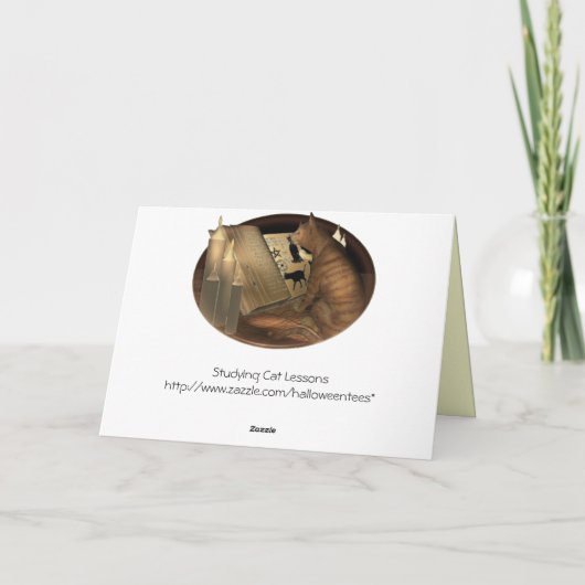 Het bestuderen van de Lessen van de Kat Kaart (Achterkant)