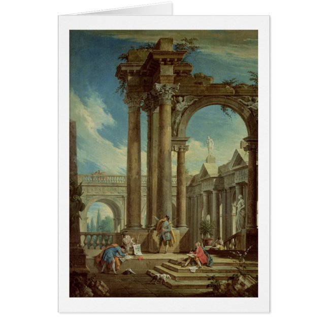 Het bestuderen van Perspectief onder Roman Ruins (Voorkant)