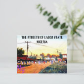 HET BETALEN VAN 10 exemplaar, DE STREETS VAN LAGOS Briefkaart (Staand voorkant)