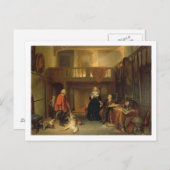 Het betalen van de Band (olie op paneel) Briefkaart (Voorkant / Achterkant)