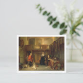 Het betalen van de Band (olie op paneel) Briefkaart (Staand voorkant)