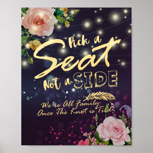 Het betegje van een Zitplaats niet een Koord Licht Poster (Voorkant)