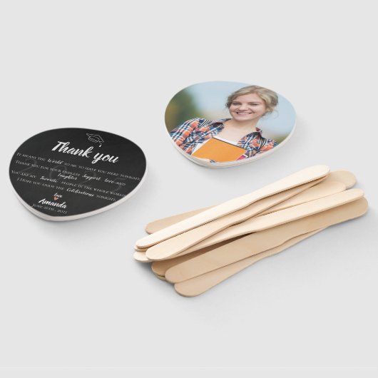 "Het betekent de wereld voor mij" Afstuderen Dank  Handwaaier (Niet-gemonteerd)