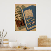 Het betere Poster van WPA van de Huisvesting  (Keuken)