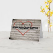 Het Betere wenskaart van het Duet van musici Kaart (Gele Bloem)