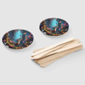 Het betoverde bos een mystieke oase handwaaier (Niet-gemonteerd)