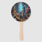 Het betoverde bos een mystieke oase handwaaier (Voorkant)