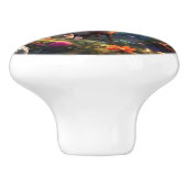 Het betoverde bos een mystieke oase keramische knop (Zijkant)