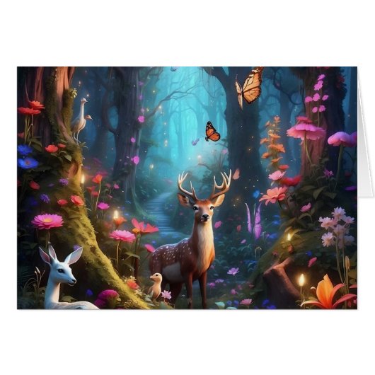 Het betoverde bos is een mystieke oase blanco binn (Voorkant Horizontaal)