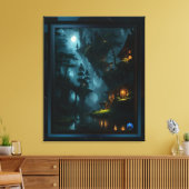 Het betoverde bos van Coi door Xzendor7 Canvas Afdruk (Insitu (Woonkamer))