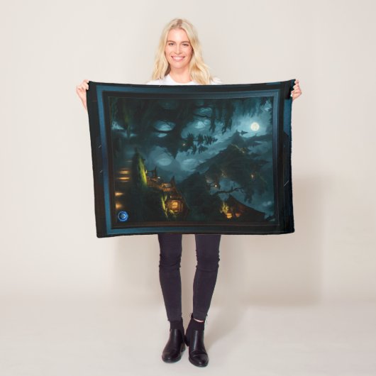 Het betoverde bos van Coi door Xzendor7 Fleece Deken (In situ)