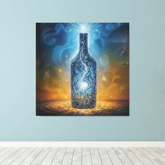 Het betoverde elixer van de kosmos canvas afdruk (Insitu (Houten vloer))