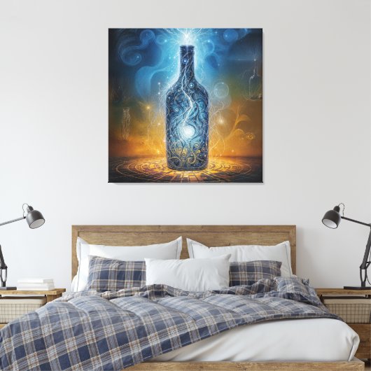 Het betoverde elixer van de kosmos canvas afdruk (Insitu (Slaapkamer))