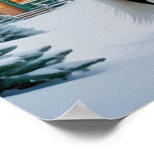 Het betoverde groene paard poster (Hoek)