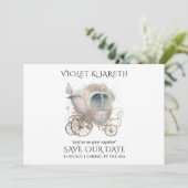 Het betoverde Hout Band Wedding bewaart de Datum Save The Date (Staand voorkant)