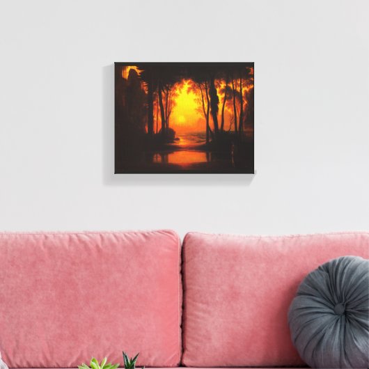 Het betoverde kasteel van Francis Danby Canvas Afdruk (Insitu (Woonkamer))