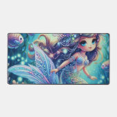 Het betoverde onderwaterrijk van de zeemeermin bureaumat (Voorkant)