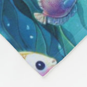 Het betoverde onderwaterrijk van de zeemeermin fleece deken (Hoek)