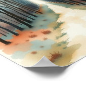 Het betoverde winterbospad poster (Hoek)