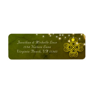 Het betoveren Celtic Clover- en String Lights-adre Etiket