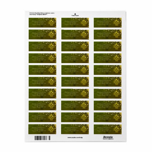 Het betoveren Celtic Clover- en String Lights-adre Etiket (Full Sheet)